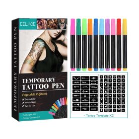 EELHOE Temporary Tattoo Pen Set Face, Arm, Body Multi Color Painting DIY Makeup Graffiti Decoration Tattoo Pen EELHOE Temporary Tattoo Pen Set Fa (Option: 1pcs)
