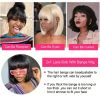 Elegant Straight Bob Human Hair Wig with Bangs - 180% Density, Glueless HD Lace Front, Natural Scalp Coverage, Vacation-Style for Women